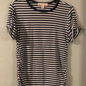 Michael Kors black and white striped top